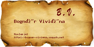 Bognár Viviána névjegykártya