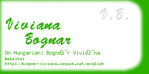 viviana bognar business card